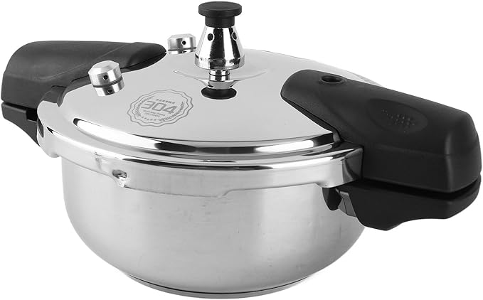 Mini Pressure Cooker 1.8 Liter/1.6 Quart, Small Pressure Cooker, 304 Stainless Steel Pressure Cooker, Safe Explosion Proof Dual Handle fit for Gas Stove Induction Cooker