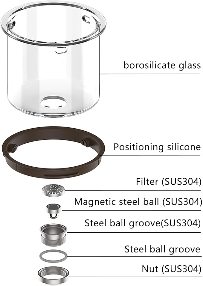 Small 25.4oz Enchanted Glass Teapot, YJX Magnetic Brewing Tea Pot Designed for Convenience, Witchcraft Magic with Strainer for Separation of Loose Tea and Water (750ml)