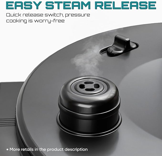 OLIXIS Electric Pressure Cooker 6 Quart Stainless Steel Multi Cooker Electric for Pressure 12-in-1 Rice, Steamer, Yogurt Maker, Slow Cook,Meat Stew, Cake, Porridge, Multigrain,SLV