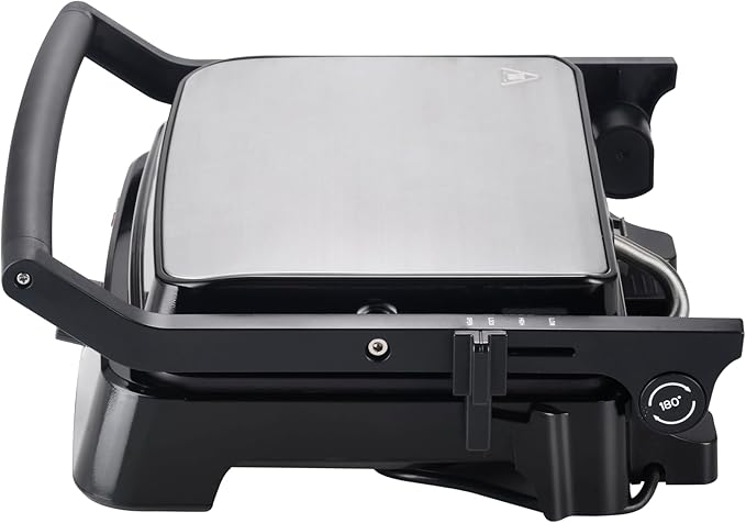 Vivicreate 5-in-1 Contact Grill Panini Press Nonstick Electric Grill Adjustable Temperature Removable Plates Portable for Sandwiches Steak Breakfast Parrilla eléctrica prensa de panini sándwiches