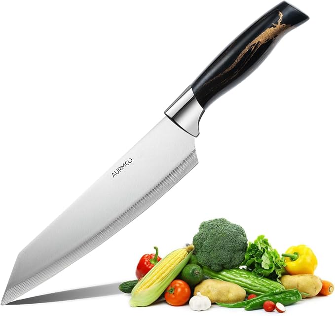 6 Piece Kitchen Knife Set, Stainless Steel Knife Set, Professional Chef Knives Set Sharp Knives for Kitchen, Durable Knives with Ergonomic Plastic Handle