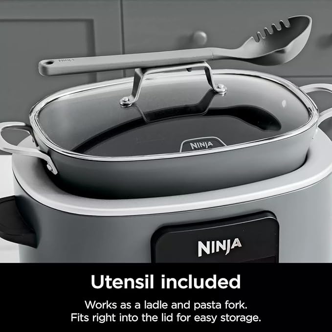 Ninja Foodi PossibleCooker PRO 8.5 Quart Multi-Cooker, with 8 in 1 Slow Cooker Dutch Oven, Steamer, Nonstick, Oven Safe Pot to 500°F - Sea Salt Gray