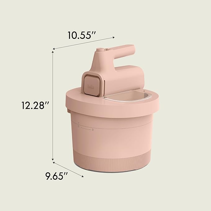 bella 3.5 Qt Hand & Stand Mixer, 2 in 1 Electric Mixer with Bowl, Dough Hook, Whisk & Egg Beater, Multifunctional Handheld Blender & Mixer for Baking, 200 Watt, Blossom