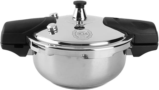 Mini Pressure Cooker 1.8 Liter/1.6 Quart, Small Pressure Cooker, 304 Stainless Steel Pressure Cooker, Safe Explosion Proof Dual Handle fit for Gas Stove Induction Cooker