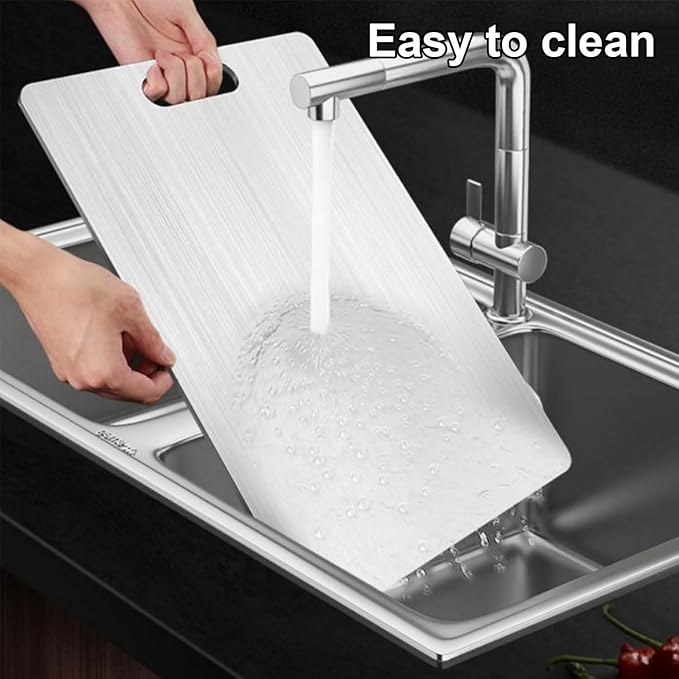 Katuchef Titanium Cutting Board,2026 New 100% Pure Titanium Cutting Boards for Kitchen,Non toxic Doubld-Side Durable Chopping Boards, Easy to Clean and Store(3PCS-S+M+L)