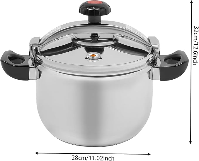 Safety Stainless Steel Pressure Cooker, 11.62 Qt with Release Valve & Multiple Protective Devices, Cooking Pressure Canner for Steam, Canning, Stewing on All Stovetops