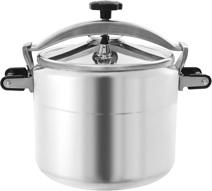 32 Quart Pressure Cooker Aluminum Pressure Canner, Large Capacity, Commercial Pressure Cooker Clamp On Type, Single Valves for Family or Commercial Use