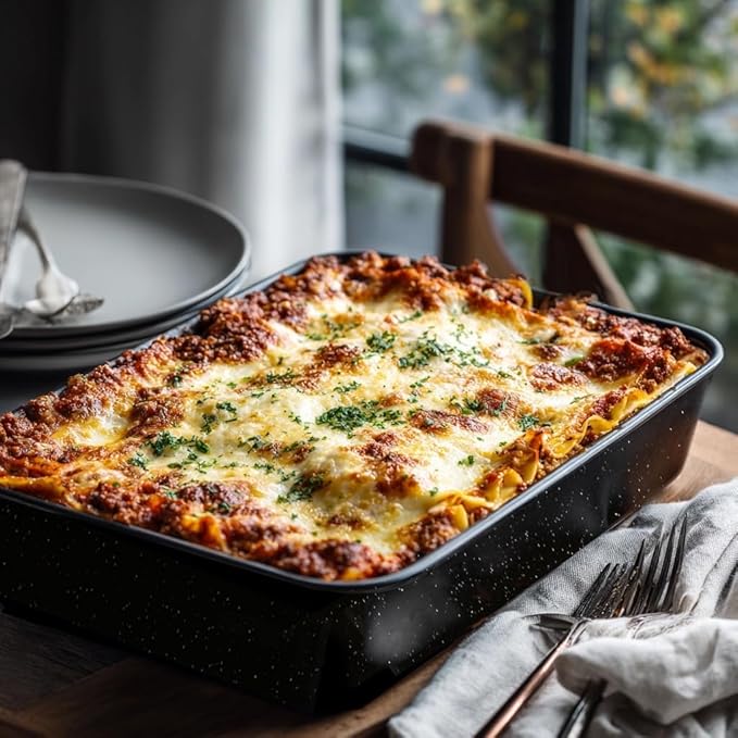 3-Pack Roasting Pans for Ovens Turkey Roaster Pan set Deep Lasagna Baking Pan,17/15/13Inch Spotted Enamel Steel Vessel Used for Cake Dinners Thanksgiving Cooking Safe Easy to Clean Bakeware