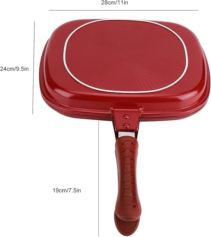 Haofy Frying Pan, Double Sided Grill Pan, 28 cm Kitchen Pancake Pan Omelette Trays for Cooking Sandwich Breakfast