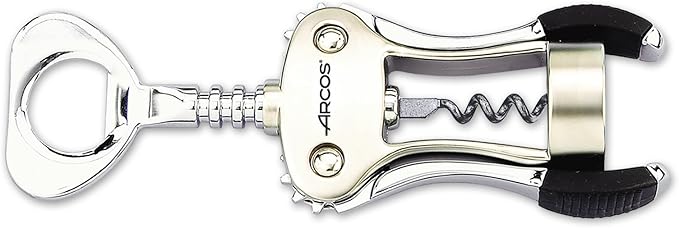 Arcos Kitchen Accessories Set, 5-Piece for Versatile Use, Includes Peeler, Nutcracker, Corkscrew, Garlic Press, Can Opener, Zinc Alloy, Chrome Finish, Gift Box, Silver