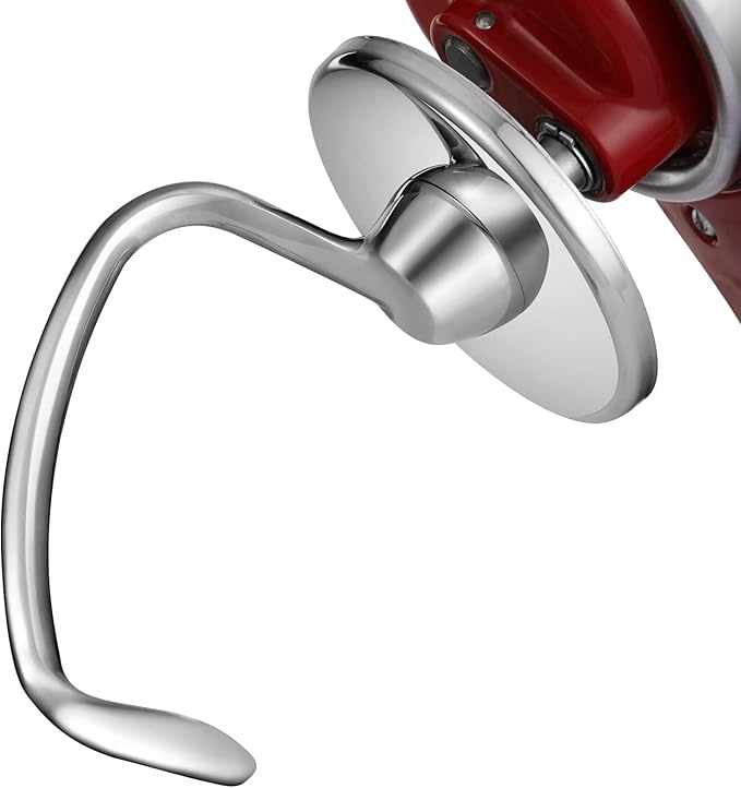 Gdrtwwh Stainless Steel Dough Hook Attachment for KitchenAid 4.5-5 Quart Tilt-Head Stand Mixer,Replacement Parts Bread Hook, Dishwasher Safe(Replace K45DH)