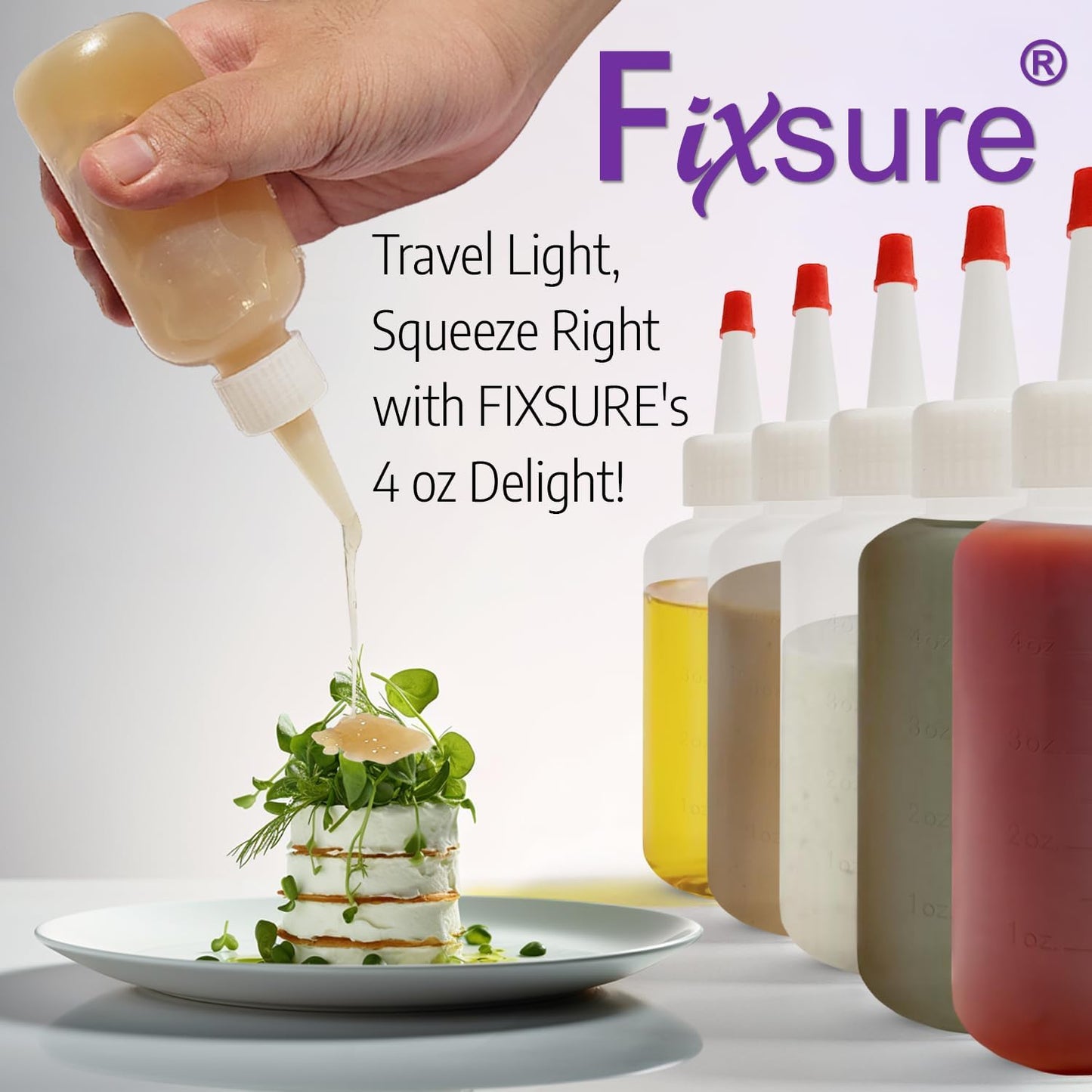 Plastic Squeeze Bottles with Red Tip Cap, 4 Oz Squirt Bottle For Ketchup, BBQ, Sauces, Syrup, Condiments, Oil, Pancake, Cookie Decorating, Dressings, Travel, Camping, Lab, Arts and Crafts (2)
