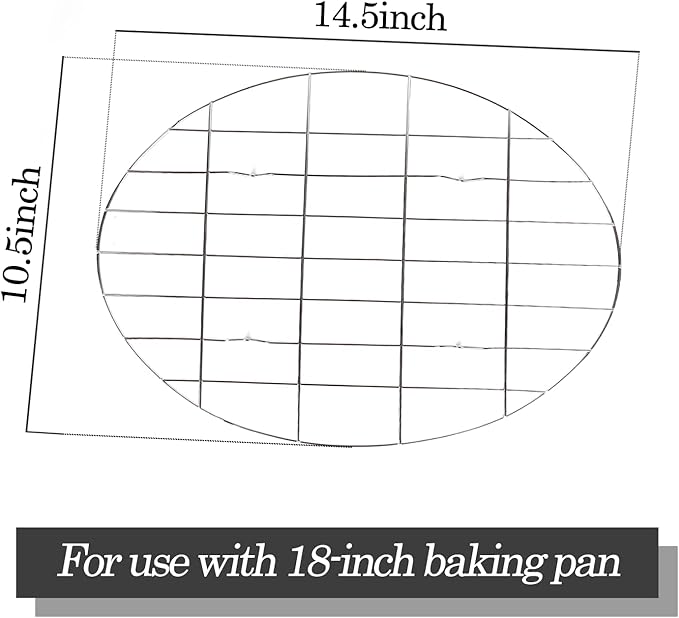 Oval Roasting Pan with Lid and Rack 18" Large Roaster Pan Set Comes With Lron Rack Enamel Cook Ware Dishwasher Compatibility Granite Oven Roaster