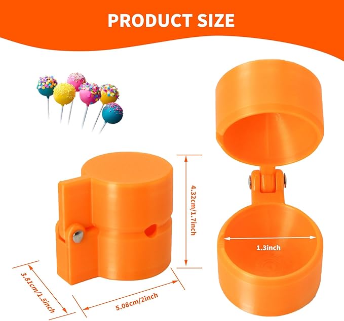 Round Cake Pop Mold Shapes Press Set, Sphere Circle Cake Pop Cutter and Pusher, Baking Tools Accessories for Cake Pops, Cookies, Wedding and Party Desserts (1pcs)
