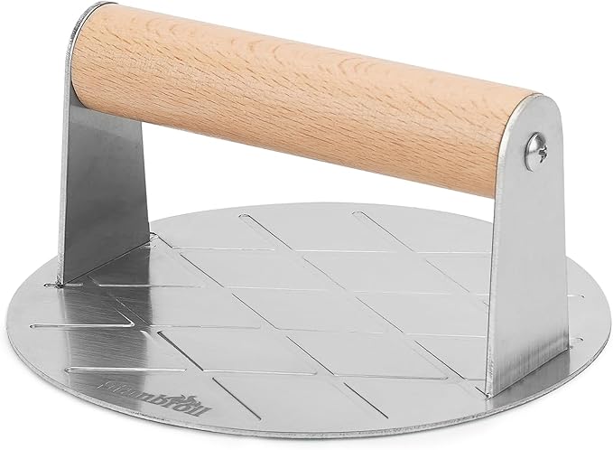Stanbroil Stainless Steel Smash Burger Press, 5.5-Inch Round Burger Smasher, Non-stick Grill Burger Press for Flat Top Griddle