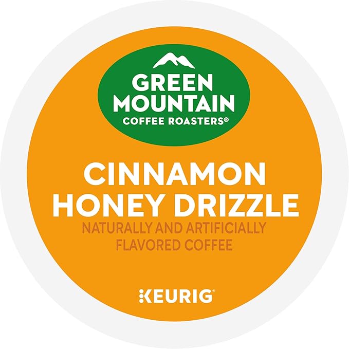 Green Mountain Coffee Roasters Cinnamon Honey Drizzle Flavored Coffee, Single Serve Keurig K-Cup Pod, 96-count pods, (4 Pack of 24)