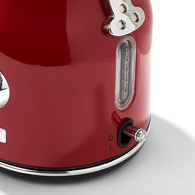 Haden Dorset 1.7 Liter Stainless Steel Electric Kettle, Hot Water Kettle with 360-Degree Base and Auto Shutoff, Rectory Red
