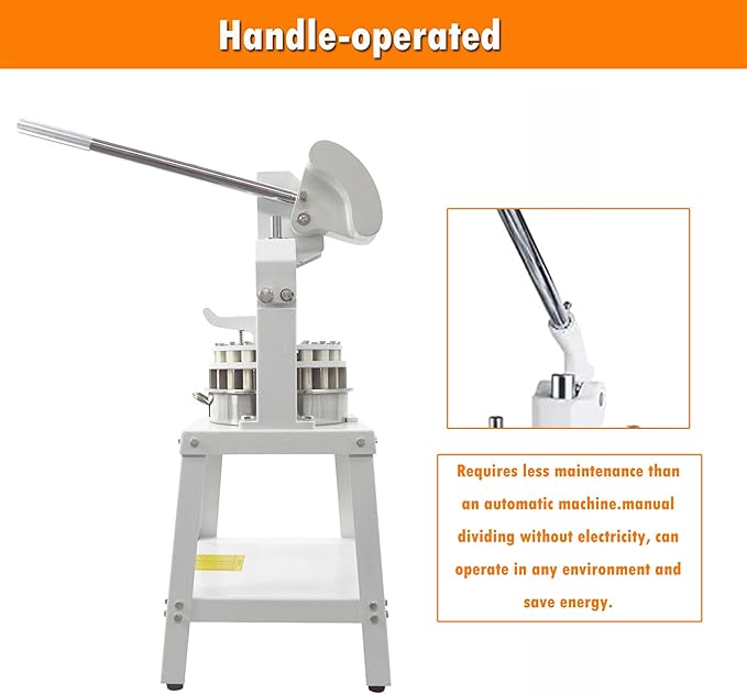 INTSUPERMAI Dough Divider Cutter Machine 1.27oz-6.77oz Dough Divider and Rounder Machine 30PCS Manual Dough Quantitative Partition Machine