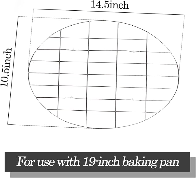 Large Roasting Pan with Lid and Rack 19"Granite Turkey Roaster Pan Set Enameled Steel Design Suitable for Turkey Versatile Cooking Barbecuing,Dishwasher Safe Cookware Holiday Gifts