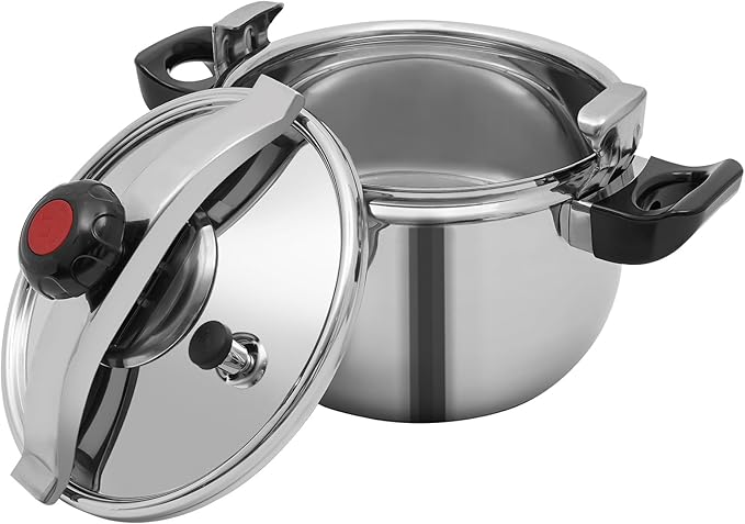 11 Quart Stainless Steel Pressure Cooker, 60Kpa Pressure Stewing Pot w/Alarm Device, Pressure Cooker Pot for Cooking, 3 Heavy Security Systems,Works on All Stovetops(Induction Compatible)(11L/11.62Qt)