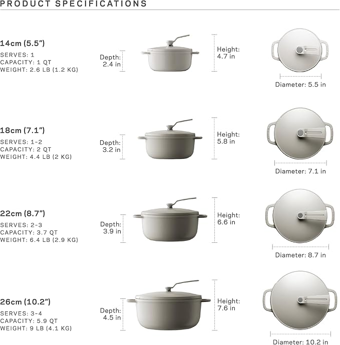 Vermicular Oven Pot 2.0 | Lightweight Enameled Cast Iron Pot | 26cm (5.9 Qt) | Non-Toxic | Induction-compatible | Dutch Oven | Made in Japan | Hazelnut Brown