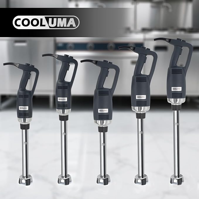 X-Heavy Huty 750W Commercial Immersion Blender, 20 Inch Removable Shaft, 8,000-19,000 RPM Variable Speed, 42 Gallons Hand Mixer, Secure Dual Button Start.