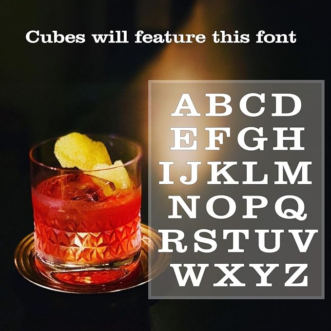 Letter L Monogram Ice Cube Mold Custom Ice Cube Mold 2 Inch Big Initials Silicone Ice Cube Tray Gifts for DAD Gifts for Him