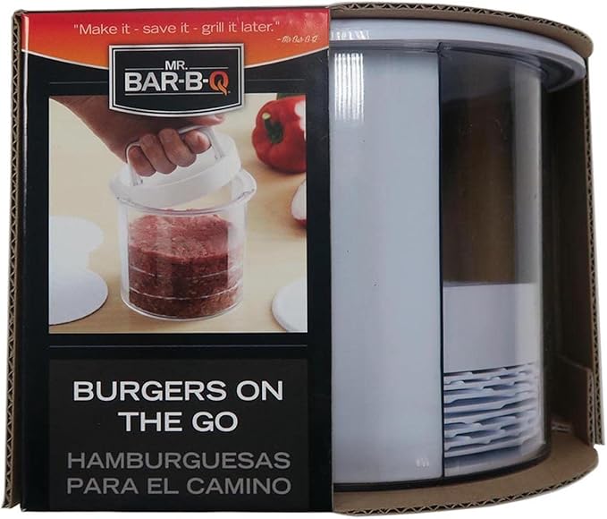 Hamburger Press Patty Maker, 12-Piece Non Stick 8-Layer Plastic Disc Hamburger Patty Press Set, Burger Patties Presser for Stuffed BBQ Slider, Burger, Kitchen Tool for BBQ Grill by Mr. Bar-B-Q #40231Y