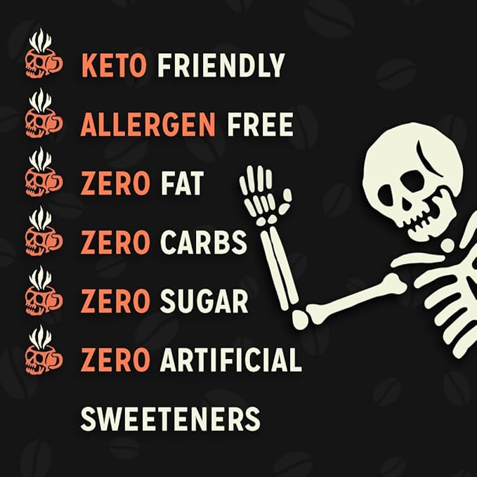 Bones Coffee Company Pear-Anormal, Caramel and Spiced Pear Flavored Coffee, Medium Roast Low Acid Arabica Beans Compatible with Auto drip and French Press Coffee Maker, 12 Oz Ground