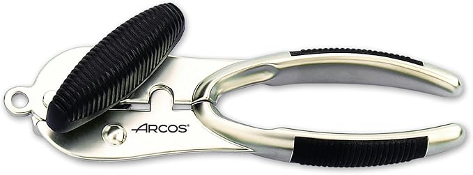 Arcos Kitchen Accessories Set, 5-Piece for Versatile Use, Includes Peeler, Nutcracker, Corkscrew, Garlic Press, Can Opener, Zinc Alloy, Chrome Finish, Gift Box, Silver