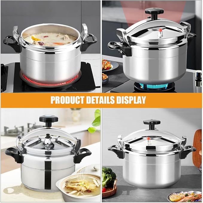 ABOOFAN Aluminum Pressure Cooker, 7L Pressure Canner Release Valve Aluminum Canning Pot Cooker Pot Stove Top Instant Pot