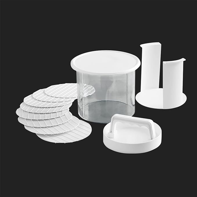 Hamburger Press Patty Maker, 12-Piece Non Stick 8-Layer Plastic Disc Hamburger Patty Press Set, Burger Patties Presser for Stuffed BBQ Slider, Burger, Kitchen Tool for BBQ Grill by Mr. Bar-B-Q #40231Y