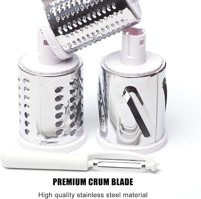 Cheese Grater Cheese Grater With Handle Rotary Cheese Grater With Handle Premium Rotary Cheese Grater With Hand Crank - Perfect For Family Chefs And Cheese Lovers (Red)