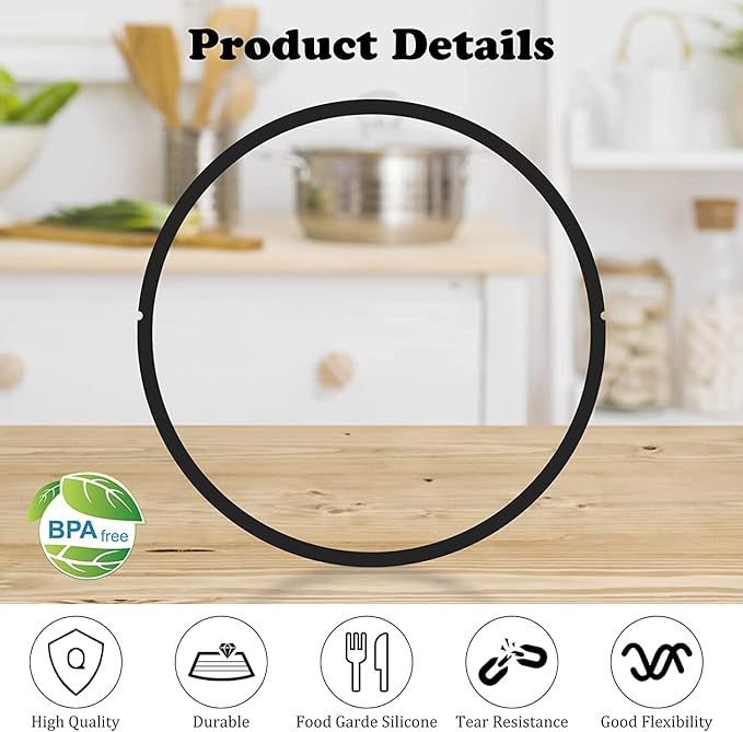 09907 Pressure Cooker Sealing Ring/Gasket Fit for Presto CA16, CA16H & 21 Qt In Box Pressure Canner Sealing Ring & Automatic Air Vent (1075)