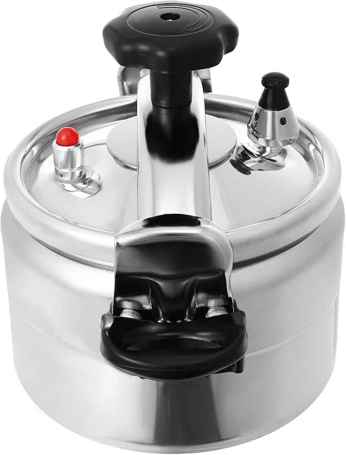 3Qt Small Pressure Cooker, Aluminum Alloy Stovetop Pressure Cooker Pot with Safety Lock Lid & Valve, 35KPA for Fast Cooking, Steaming, Boiling, Ideal for Family Kitchen, Camping, Silver