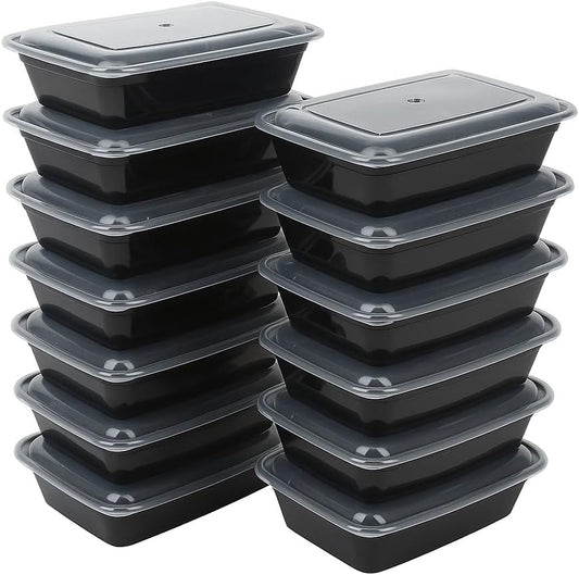 Ruthy's Outlet Meal Prep Containers W/Lids -Square Food Storage – BPA-Free| Stackable | Microwave | Freezer & Dishwasher Safe | Reusable Lunch Bento Box Portion Control & Planning (30 Pack, 16 oz)