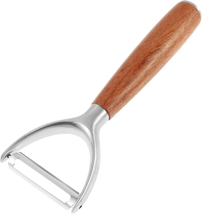 1Pcs Y Style Stainless Steel Vegetable Peeler for Fruit Veggie Heat Resistant Incisive Cucumber Peeler With Solid Wood Handle for Home Kitchen Use