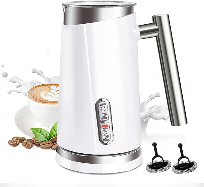 Electric Milk Frother, Milk Frother and Steamer, Automatic 4-in-1 Electric Milk Steamer, Warm and Cold Foam For Coffee,Latte, Cappuccino