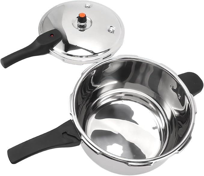 ciciglow Stainless Steel Pressure Cooker, Fast Cooking Pot with Safety Valve, Multifunctional Design, Intelligent, Universal for Induction Cooktops and Stoves, Comfortable (8L)