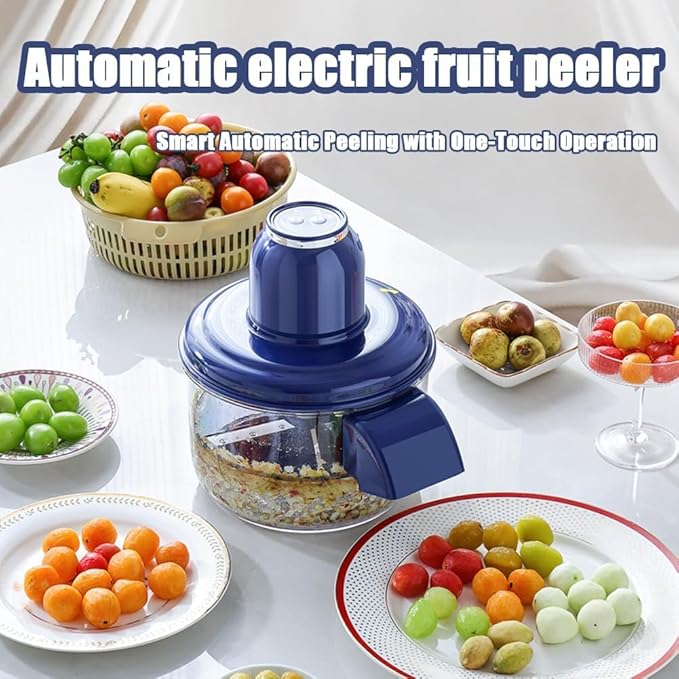 Automatic Grape Peeler Machine, Electric Garlic Peeler & Cherry Tomato Skin Remover Tool for Small Fruits, Efficient Peeling Kitchen Gadget for Home Use (White)