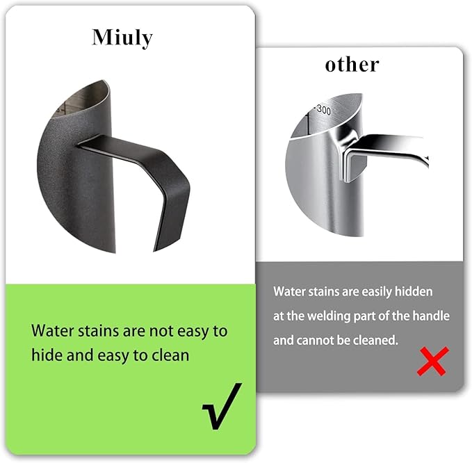 Milk Frothing Pitcher, Stainless Steel Milk Frother Cup,20 OZ/600ML Black Milk Frother Pitcher Barista Tools, Espresso Machine, Milk Frother