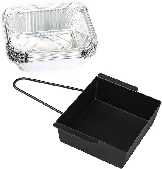 Grill Drip Pan for Nexgrill 720-0830H for Nexgrill Grease Tray Replacement Grease Pan/Box for Nexgrill 720-0888N 720-0925P 720-0896 720-08882A for Cuisinart CGG-7400 with 15pack Aluminum Foil Liner
