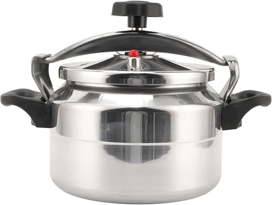 Stainless Steel Pressure Cooker, Aluminum Explosion Proof Pressure Canner Large Capacity Rice Cooker Cookware with Compound Bottom for Gas Electric Flat Top Stoves Easy To Open