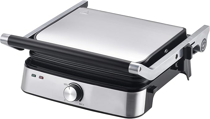 Vivicreate 5-in-1 Contact Grill Stainless Steel Panini Press Nonstick Electric Grill Adjustable Temperature Removable Plates Portable for Sandwiches Steak Chicken Breakfast eléctrica prensa de panini