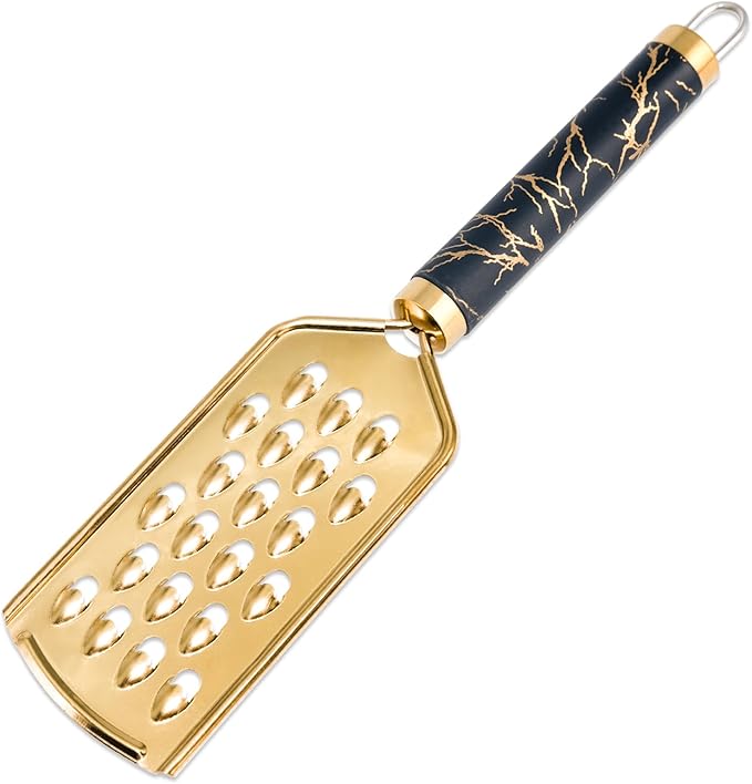 Professional Cheese Grater, Gold Stainless Steel Cheese Grater Handheld, Grater Hand Crank, Practical Kitchen Gadgets, Graters for Cheese, Chocolate, Spices (Extra)