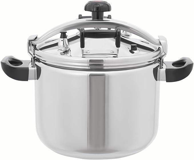 42 Quart Stainless Steel Pressure Cooker, Commercial Stove Top Pressure Cooker, Pressure Stewing Pot, Compatible with Gas & Induction Cooker