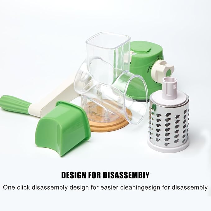 Cheese Grater Cheese Grater With Handle Rotary Cheese Grater With Handle Premium Rotary Cheese Grater With Hand Crank - Perfect For Family Chefs And Cheese Lovers (Green)
