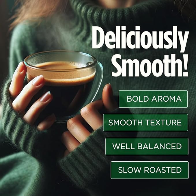 VitaCup Perfect Low Acid Coffee Beans, USDA Organic & Fair Trade, Mycotoxin Free, Dark Roast Guatemala Single Origin, Clean & Pure, Low Acidity, Whole Bean Coffee, 6 bags, 11oz each