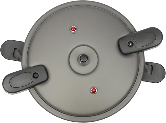 Pressure Cooker, 9L/9.5qt Hard Anodized Aluminium Alloy Pressure Canner with Spring Valve Safeguard Devices&Steam Rack Induction Compatible Lightweight Pressure Cooker for Gas Stove Electric Stove