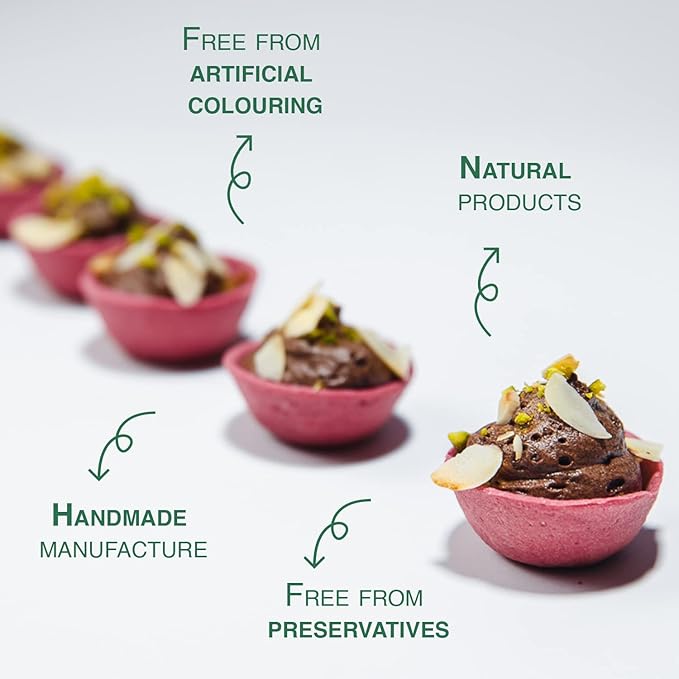 CROC'IN - Gold Mini Tart Shells - Edible Appetizer Or Dessert Cups - Pastry Pans - Artisanal & Vegan Confection - 60 Pieces